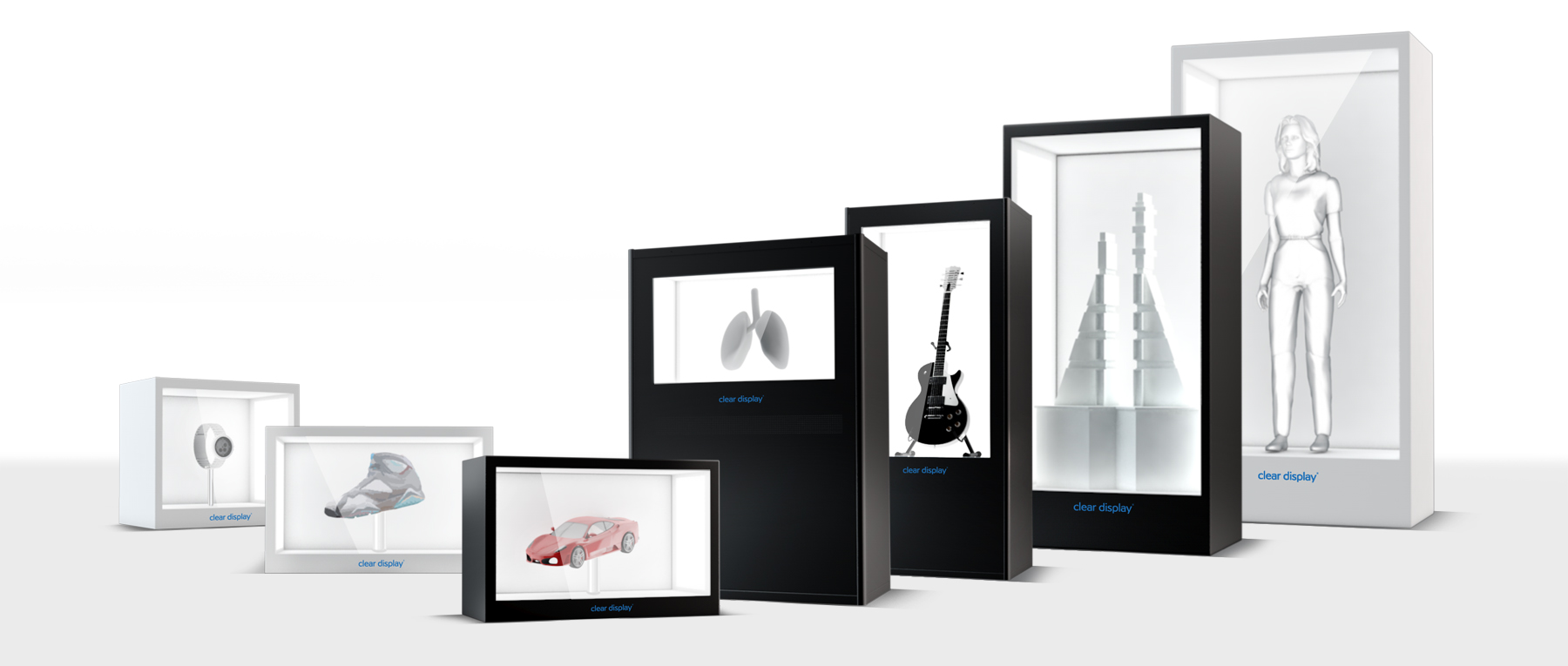Transparent LCD showcase display