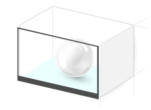 Transparent LCD product showcase example